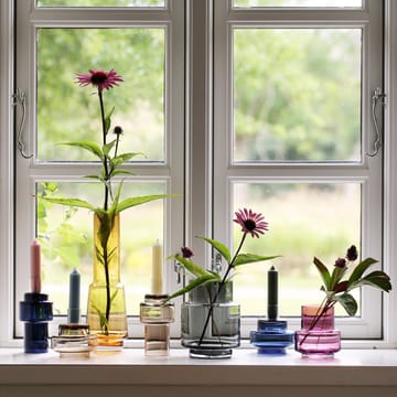 Szklany świecznik nr 55 - Indigo blue - Ro Collection