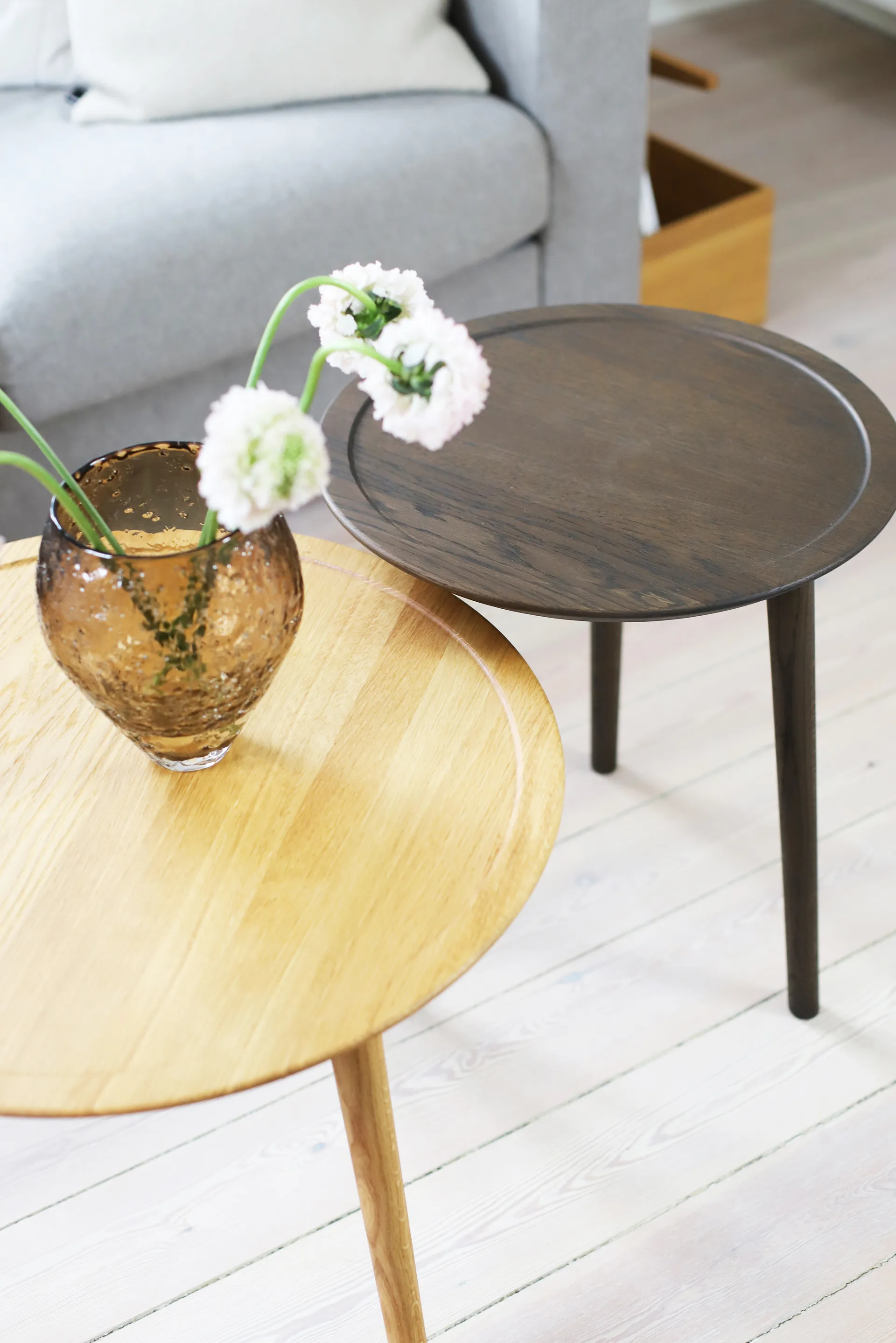 Wazon szklany Crushed medium, Sepia brown Ro Collection