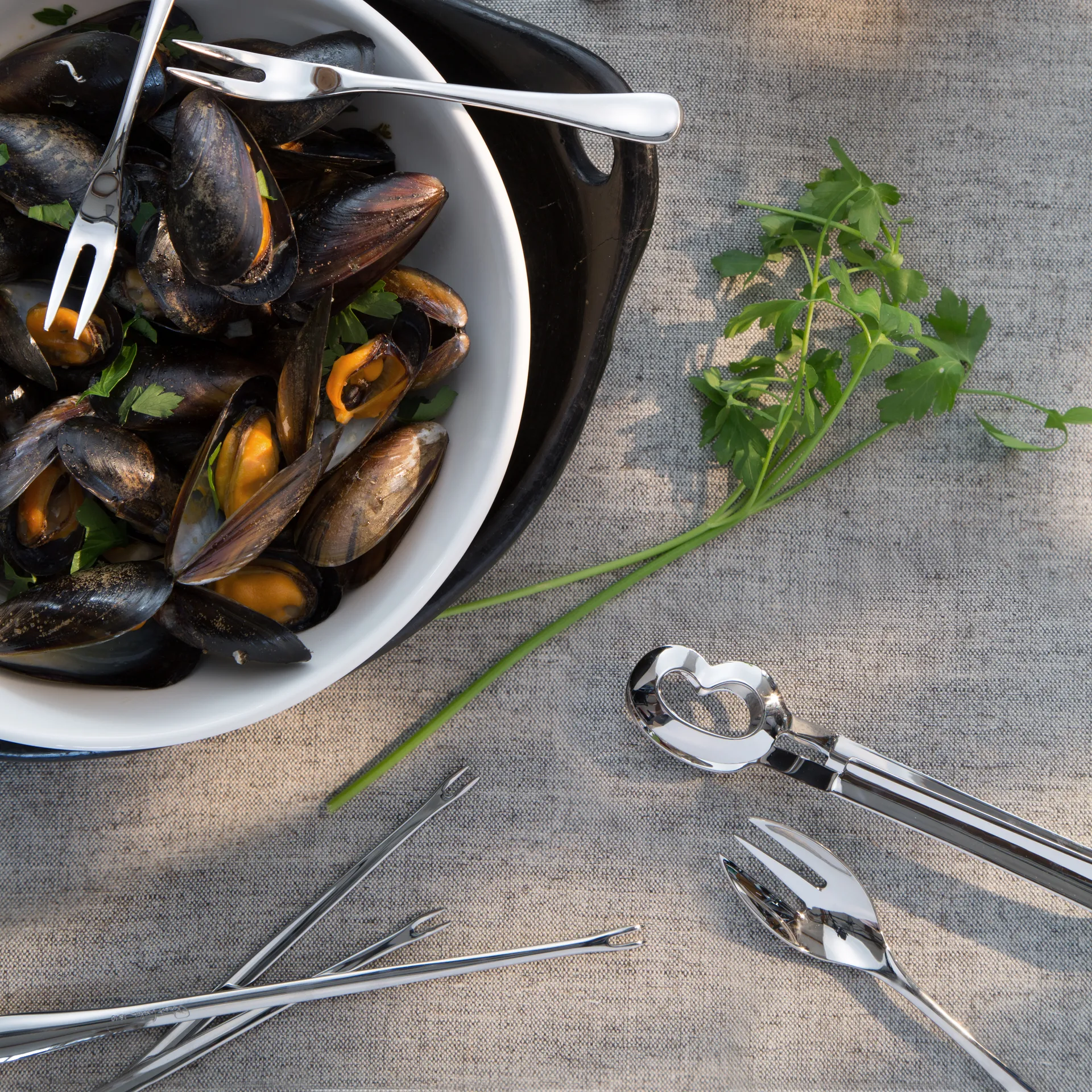 Kleszcze do ślimaków Radford błyszczące, Stal nierdzewna Robert Welch