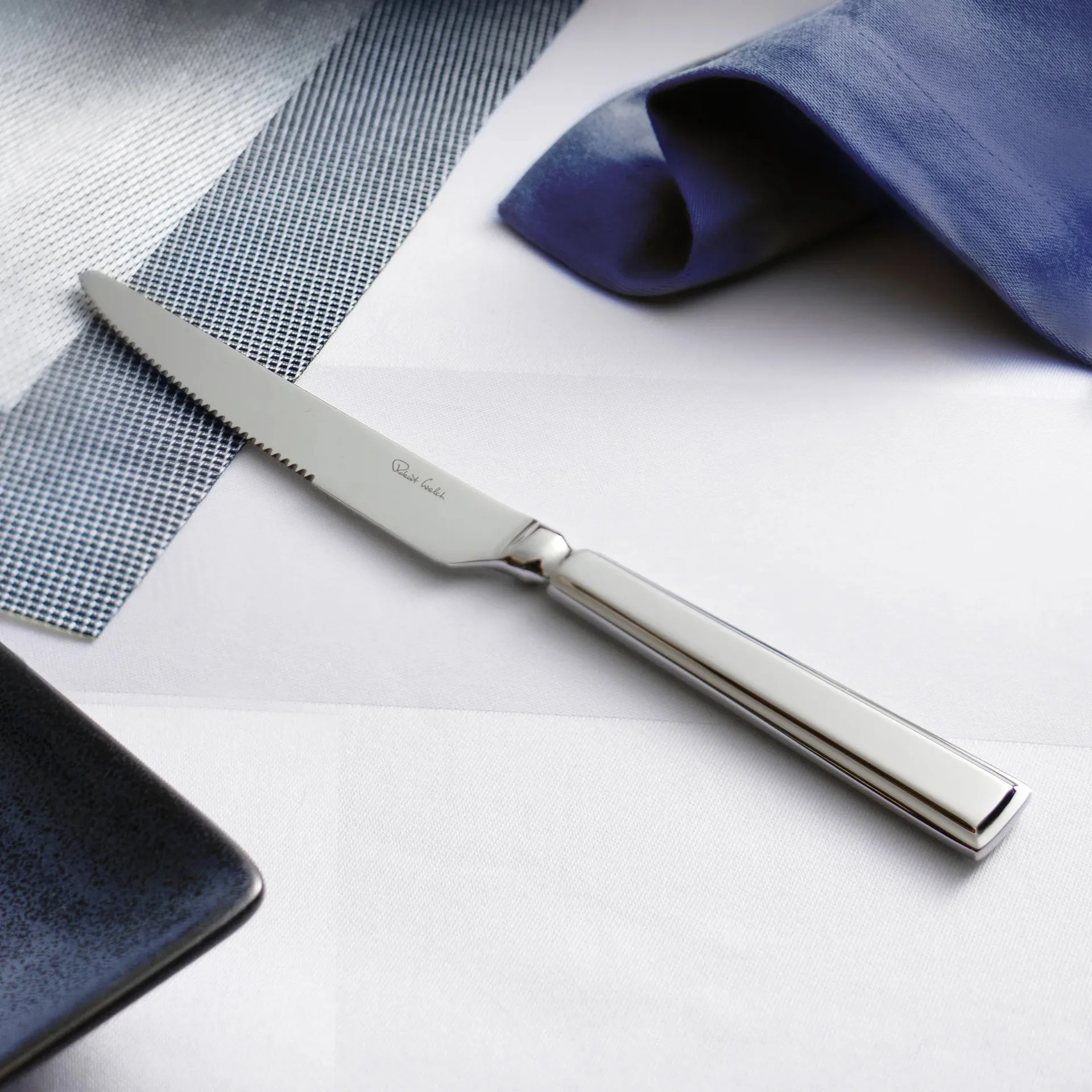 Nóż do steków Fairford bright, Stal nierdzewna, 4 szt. Robert Welch