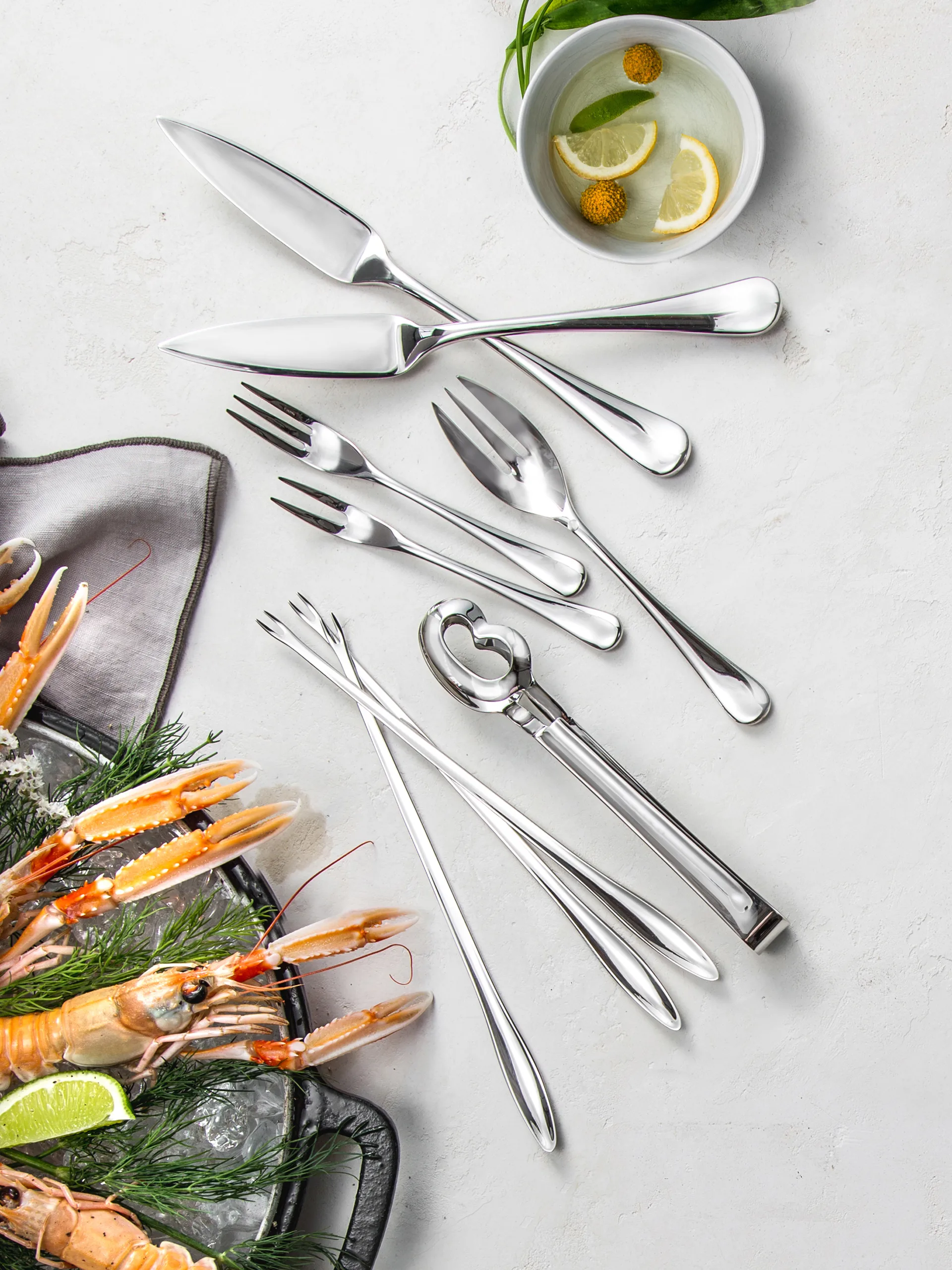 Radford widelec do ślimaków błyszczący, Stal nierdzewna Robert Welch