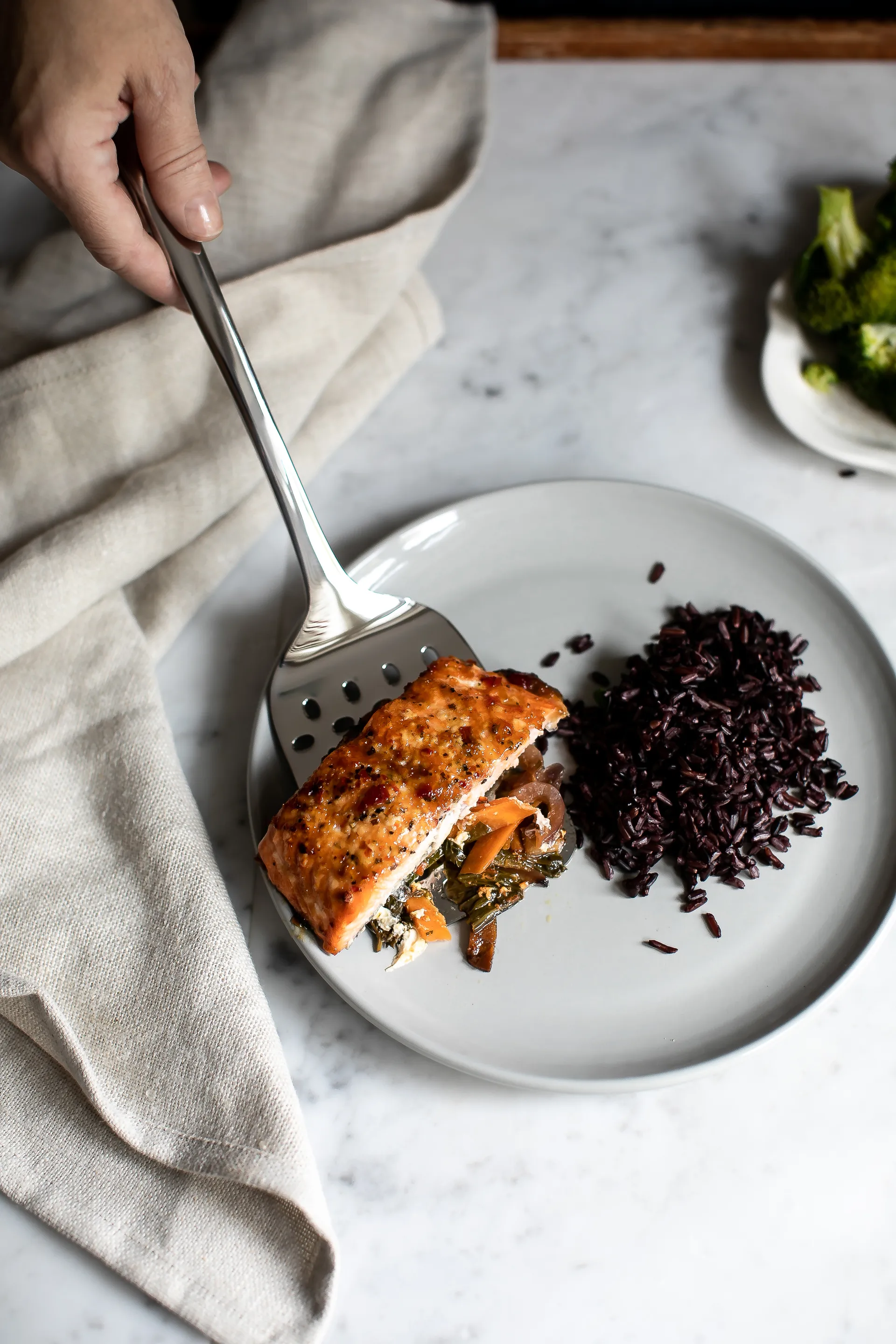 Szpatułka perforowana Robert Welch Signature, duża, Stal nierdzewna Robert Welch