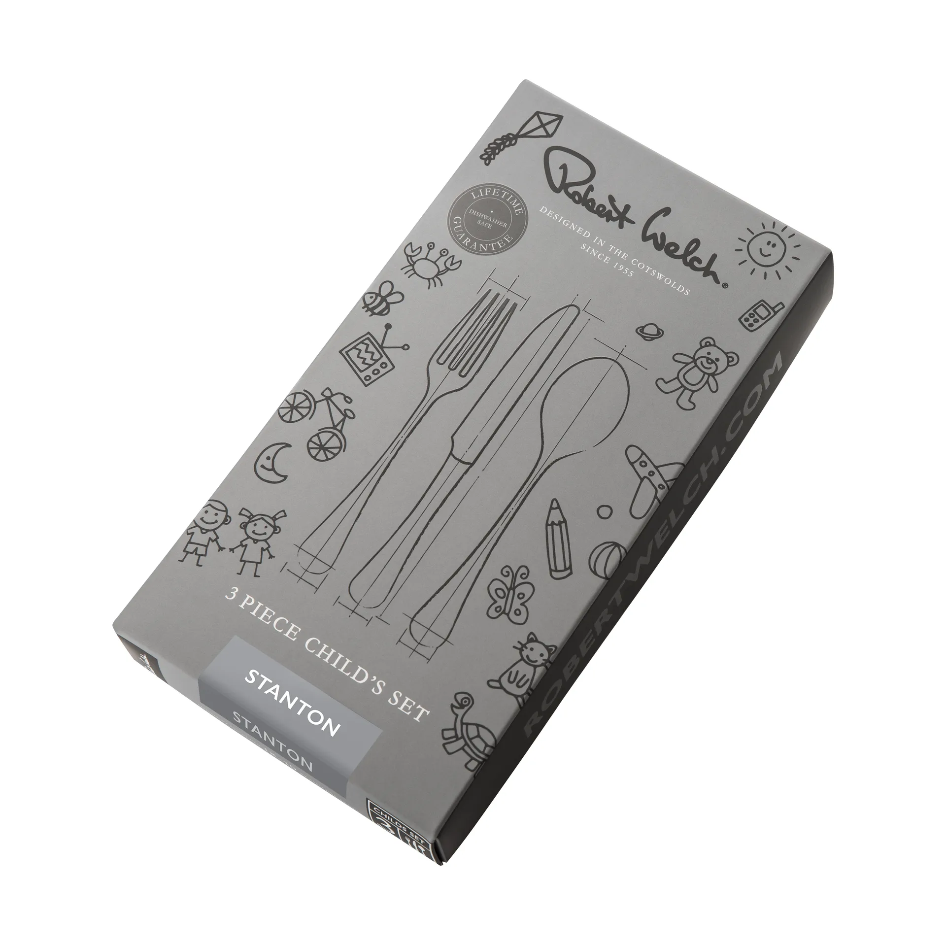 Sztućce dla dzieci Stanton Bright 3 elementy, Stal nierdzewna Robert Welch