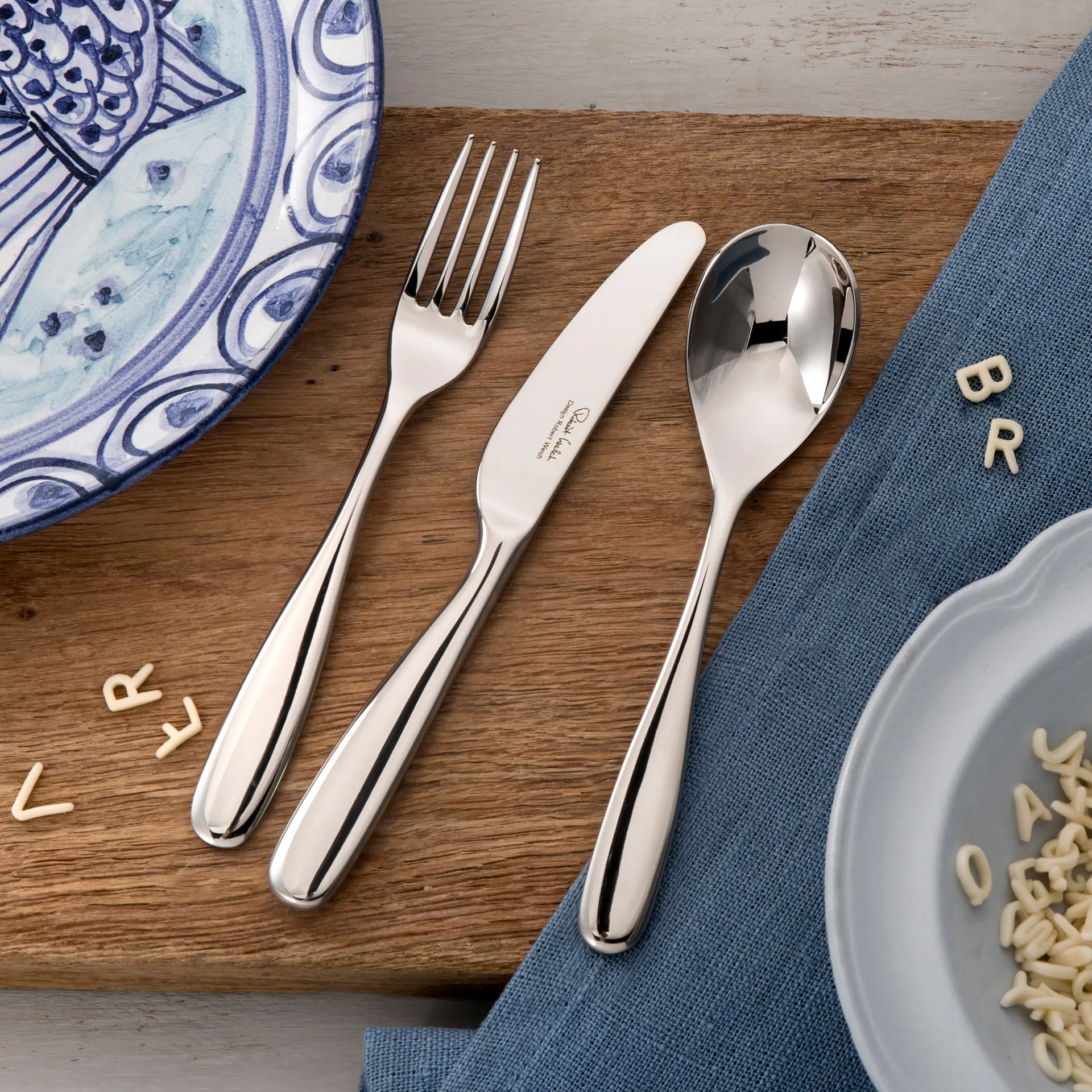 Sztućce dla dzieci Stanton Bright 3 elementy, Stal nierdzewna Robert Welch