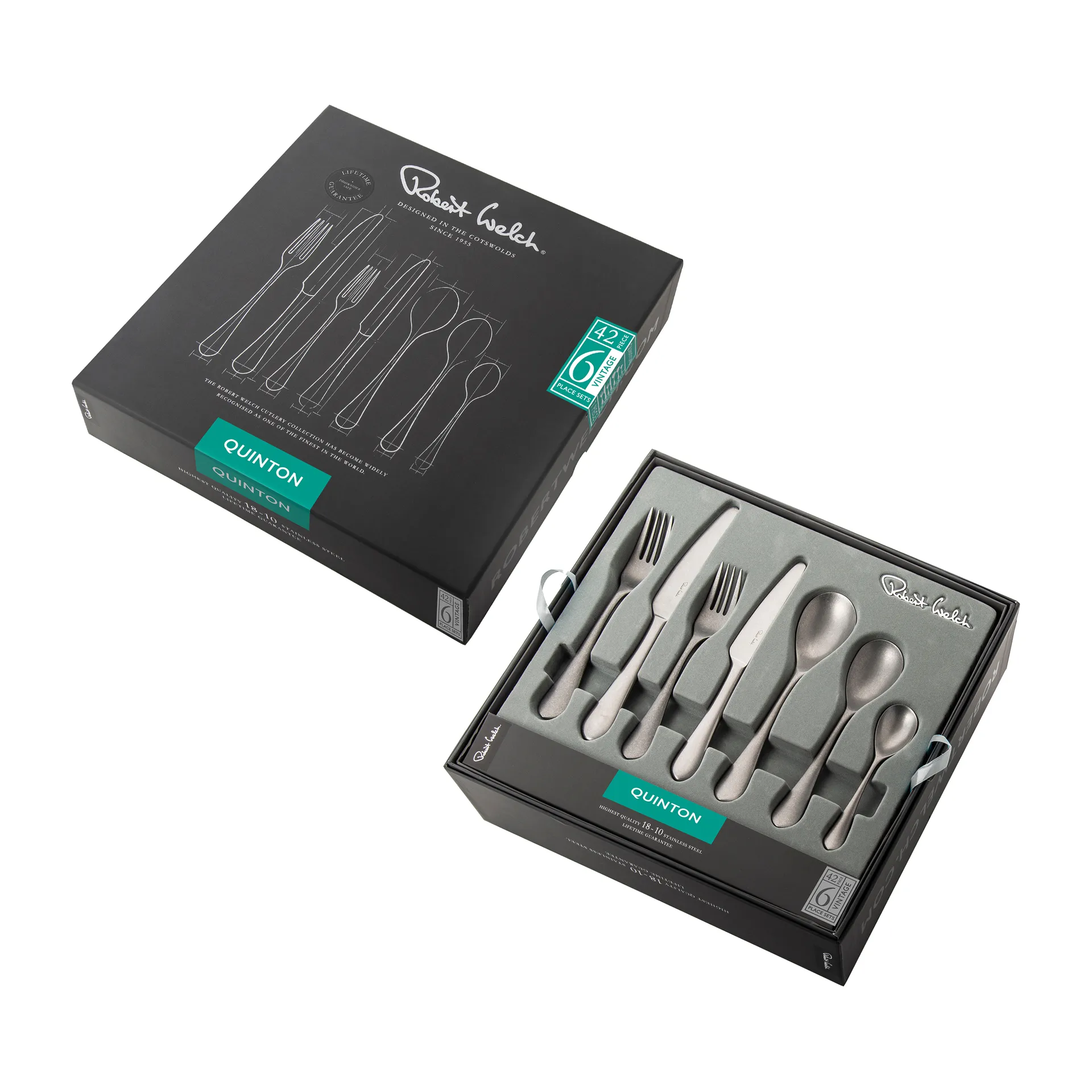 Sztućce Quinton Vintage, 42 elementy Robert Welch