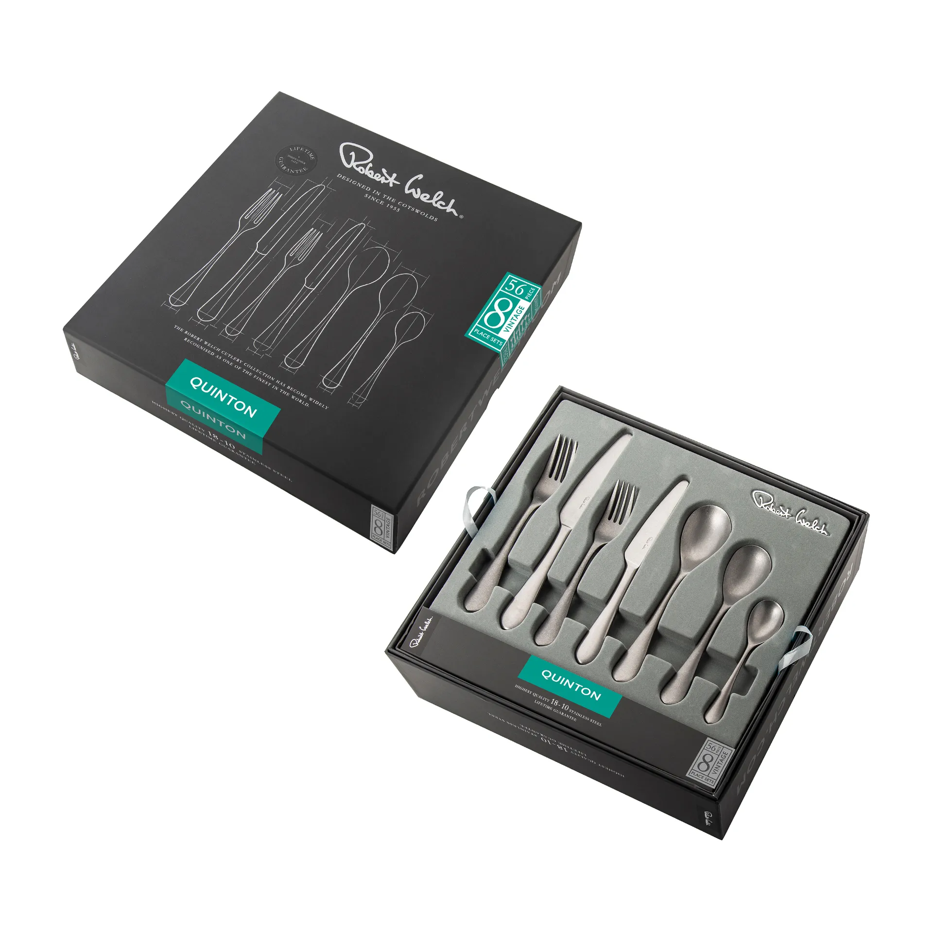 Sztućce Quinton Vintage, 56 elementów Robert Welch