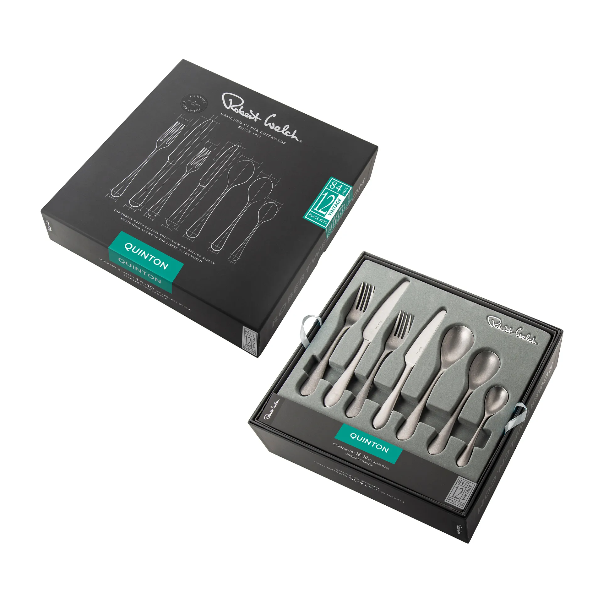 Sztućce Quinton Vintage, 84 elementy Robert Welch