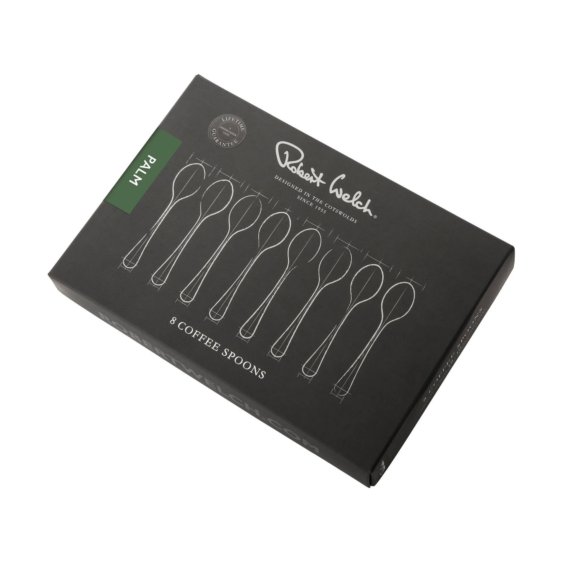 Łyżka do kawy Palm Bright, 8-pak, Stal nierdzewna Robert Welch