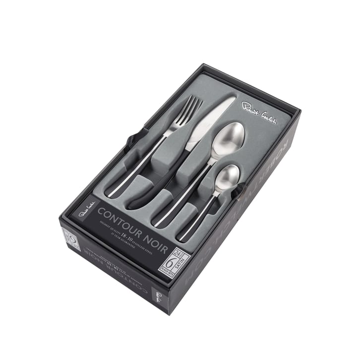 Zestaw sztućców Contour 24 szt., Czarny Robert Welch