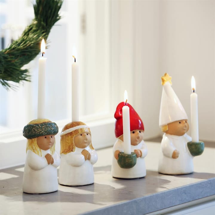 Adwentowe dziecko Lucia, biały-Zielony Rörstrand