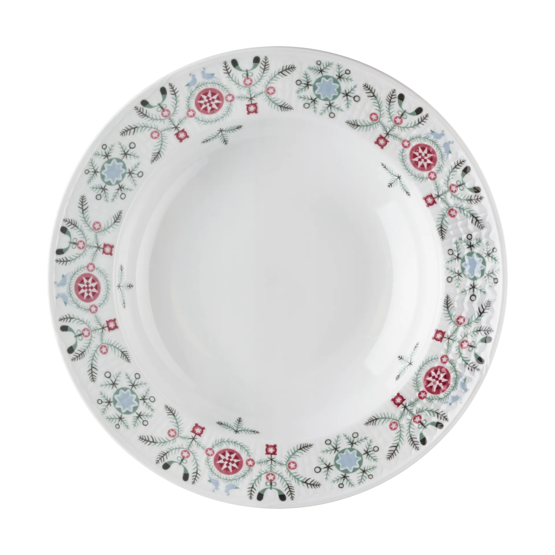 Głęboki talerz Swedish Grace Winter Ø25 cm, Biały Rörstrand