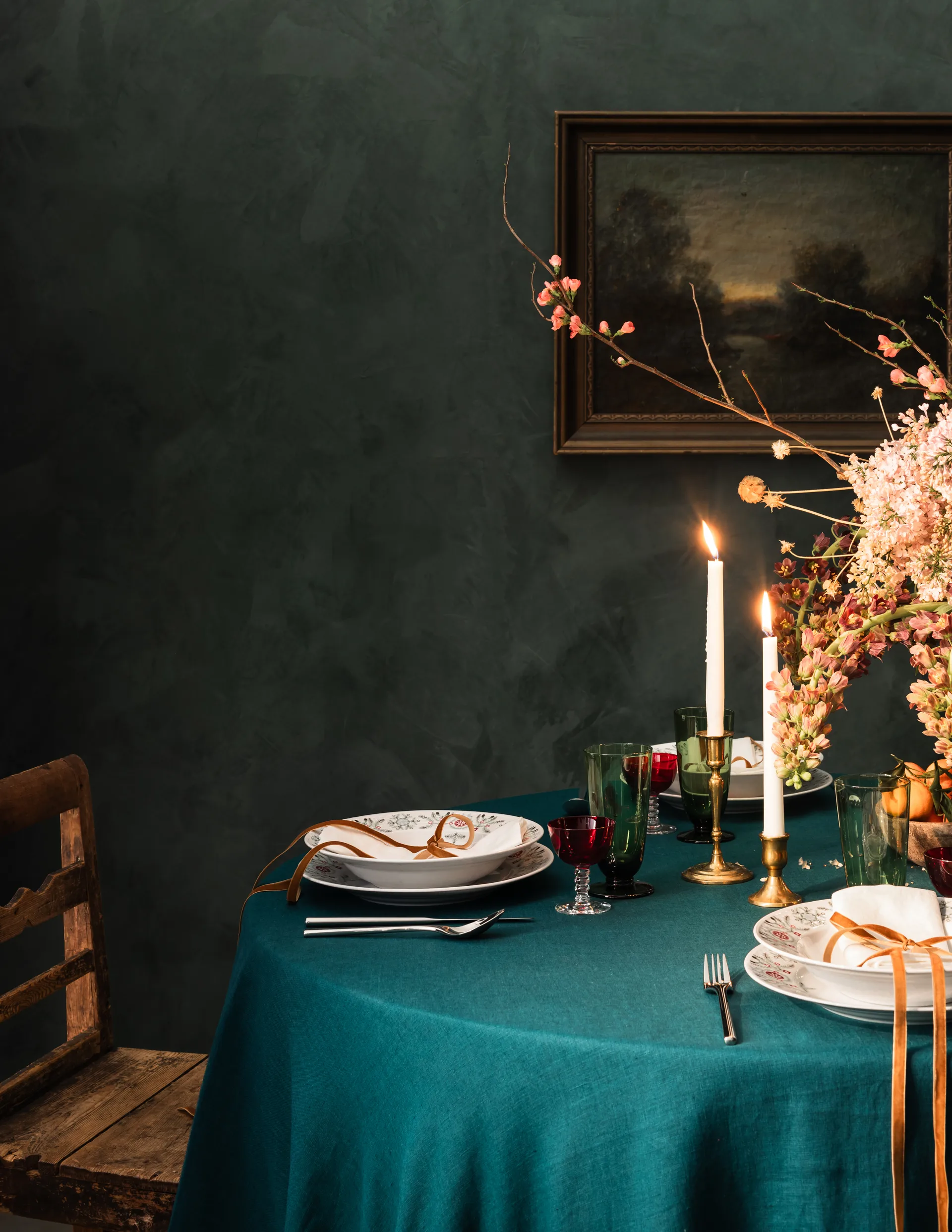 Głęboki talerz Swedish Grace Winter Ø25 cm, Biały Rörstrand