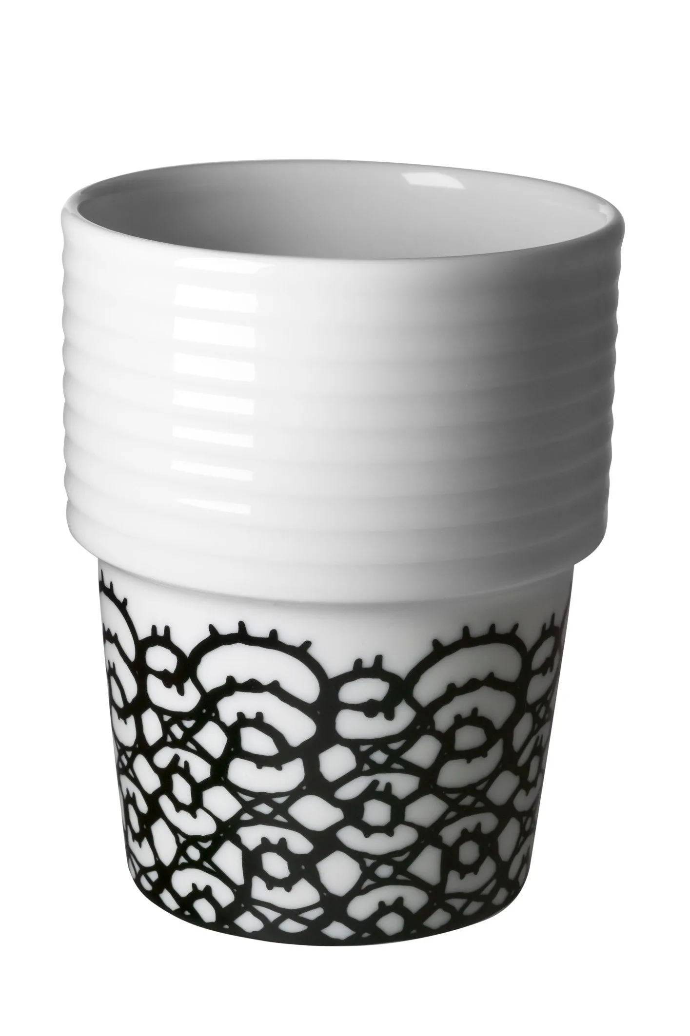 Kubek Filippa K, czarna koronka, 2-pack Rörstrand