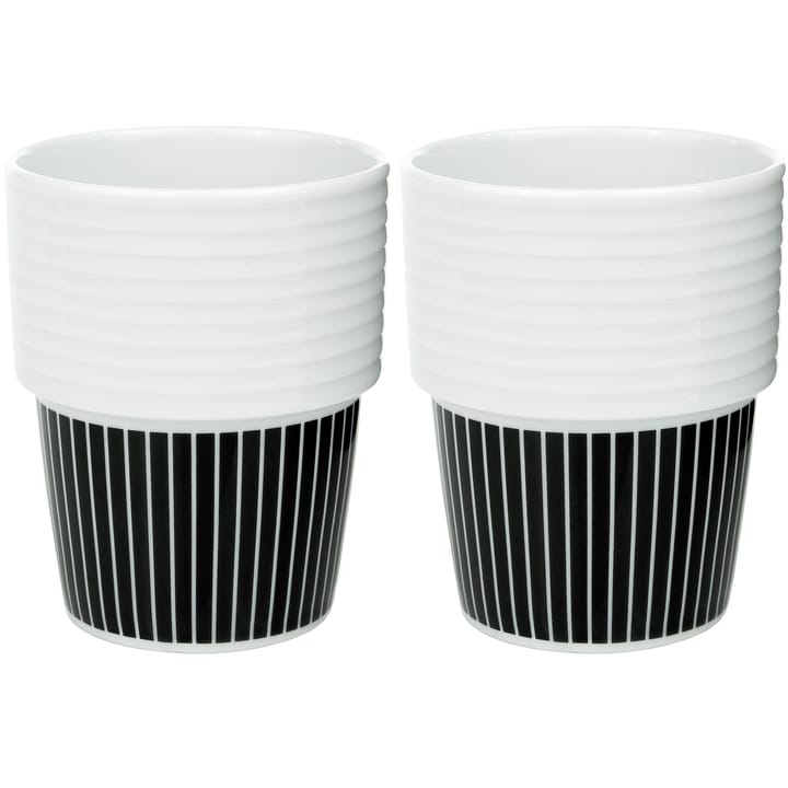 Kubek Filippa K  - czarne paski, 2-pack - Rörstrand