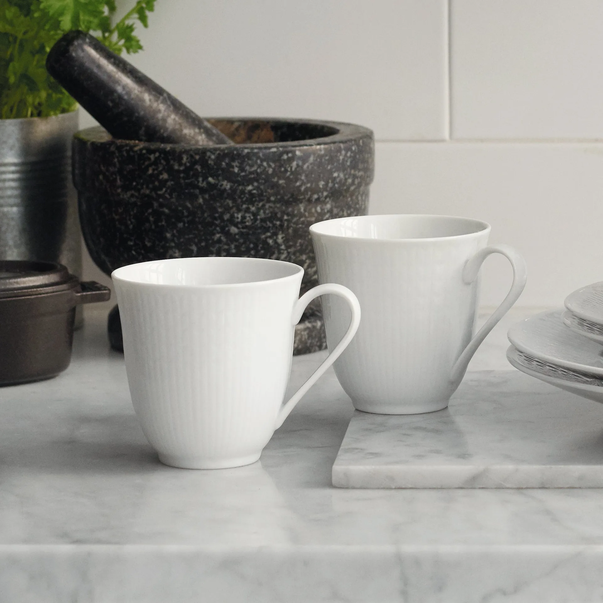 Kubki Swedish Grace 30 cl, 6 szt. snow (biały) Rörstrand