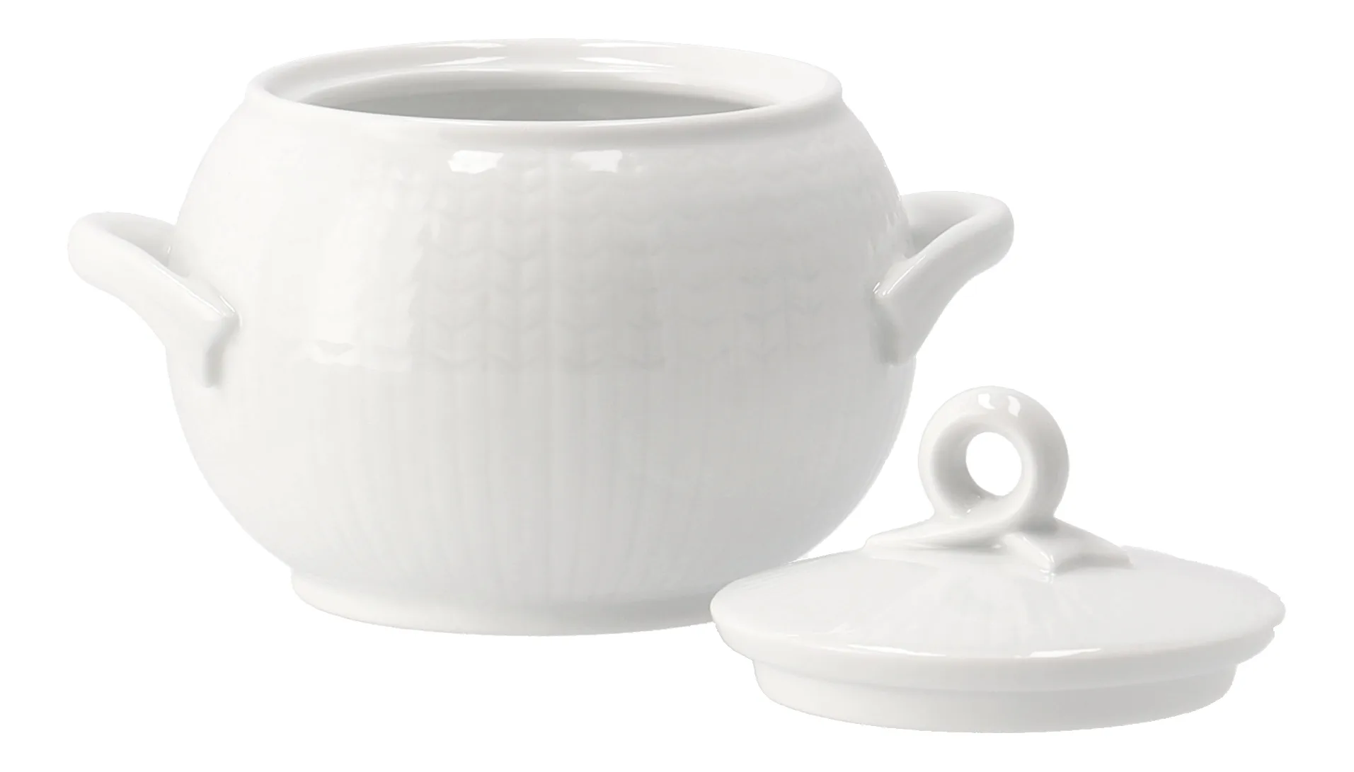 Miska Swedish Grace z pokrywką 40 cl, Śnieg (biały) Rörstrand