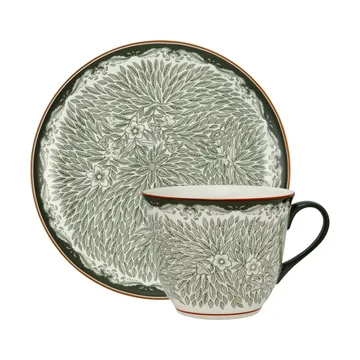 Ostindia Floris kubek 400 ml i talerz Ø20 cm - Zielony
 - Rörstrand