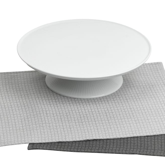 Patera na ciasto Swedish Grace 31 cm, Śnieg (biały) Rörstrand