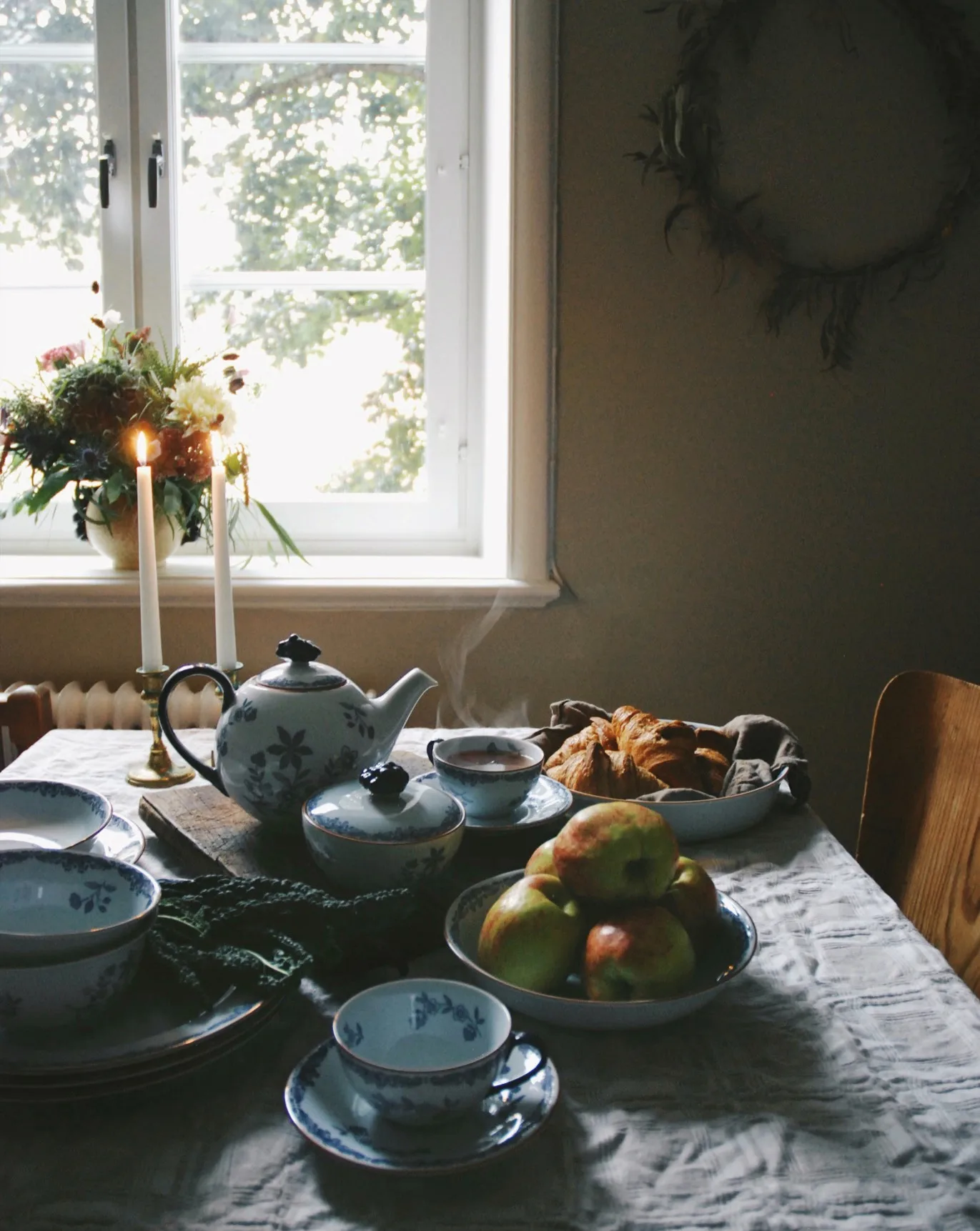 Pudełko prezentowe Kubek Ostindia z podstawką 16 cl, Niebiesko-biały Rörstrand