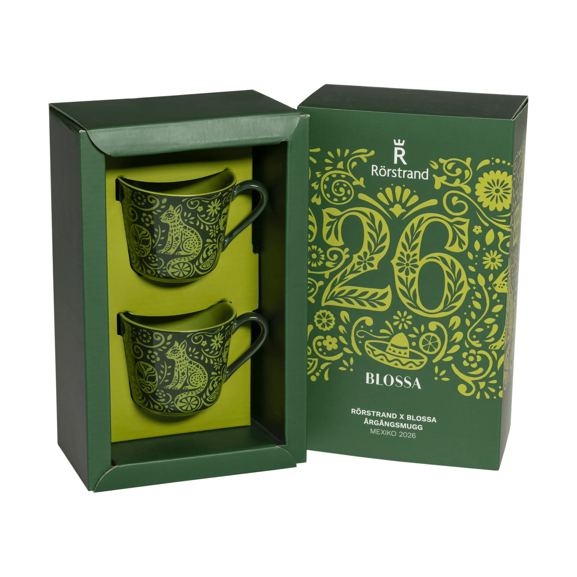 Rörstrand Blossa filiżanka, Zielony, 140 ml, 2-pak Rörstrand