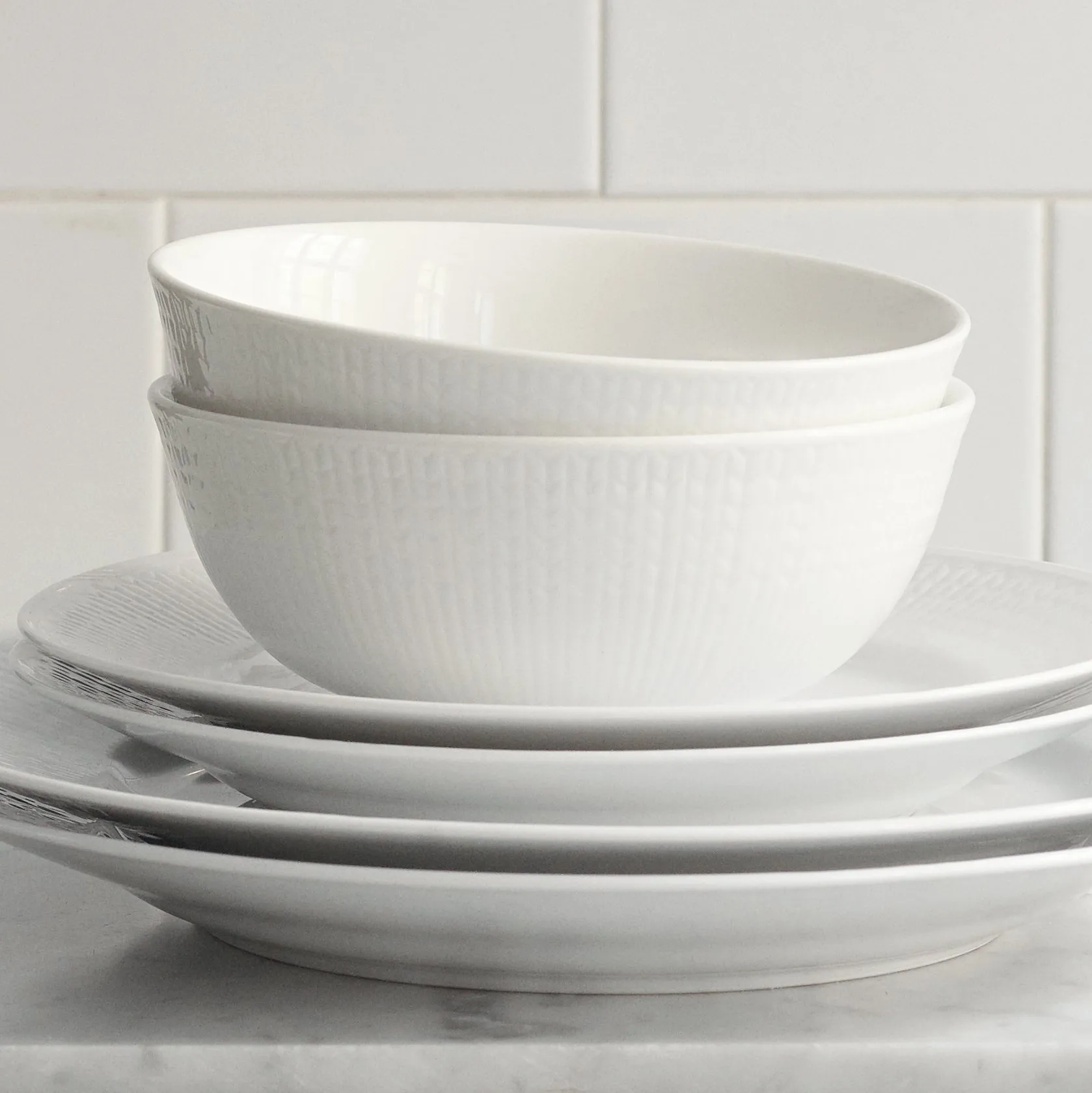 Swedish Grace miska 60 cl opakowanie 8 sztuk - Śnieg (biały) Rörstrand