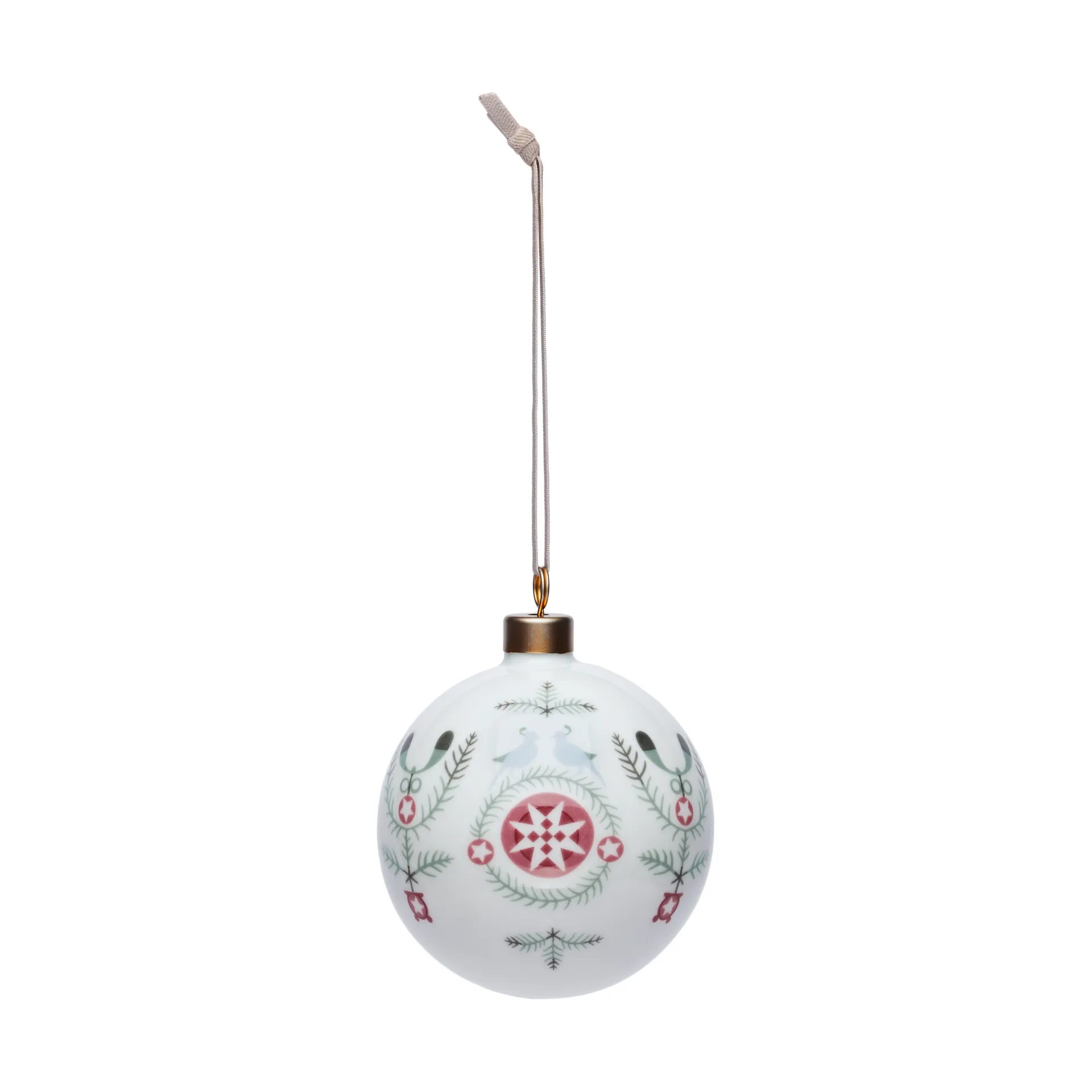 Swedish Grace Winter bombka Ø8 cm, Biały
 Rörstrand