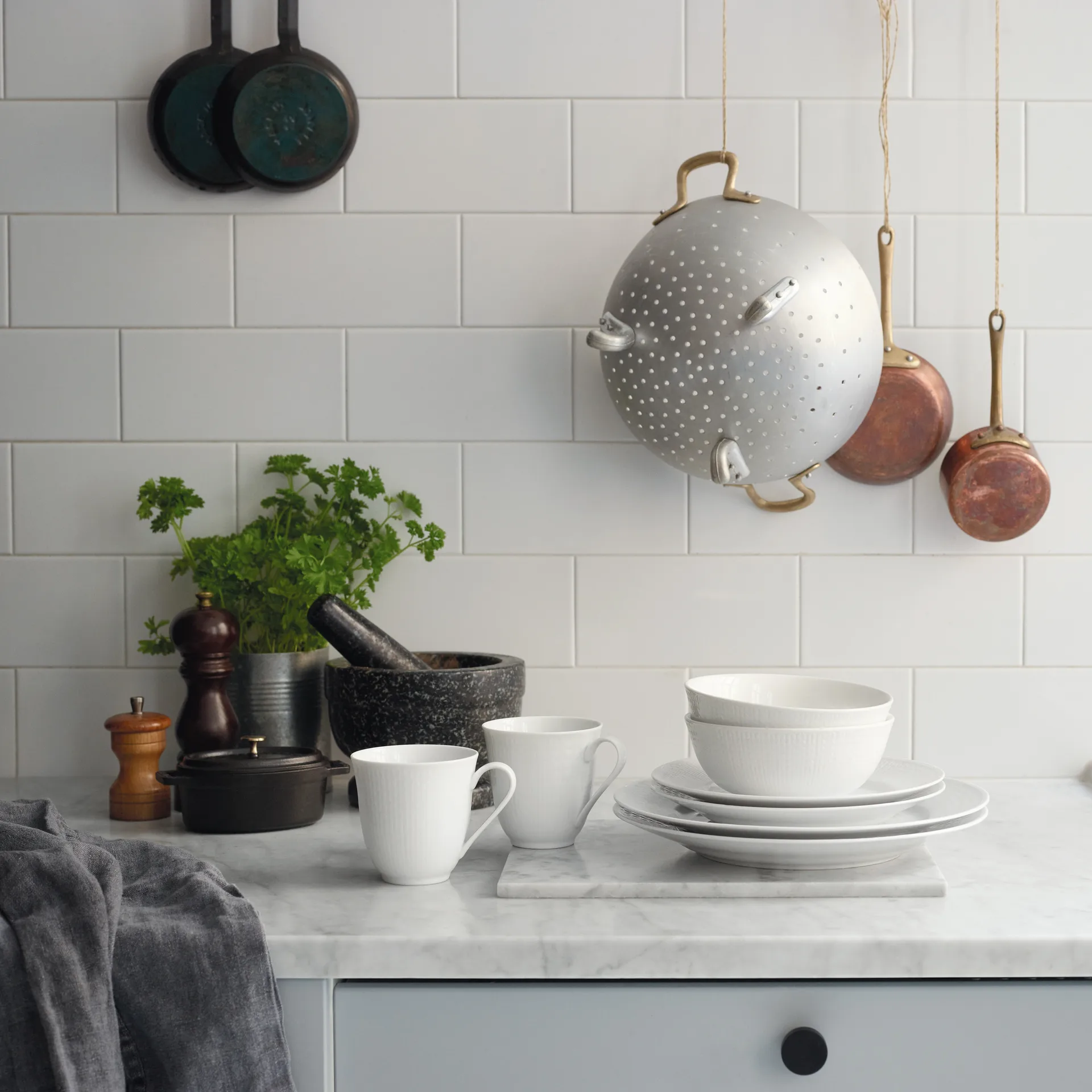 Swedish Grace zestaw startowy śnieg, 8 części Rörstrand