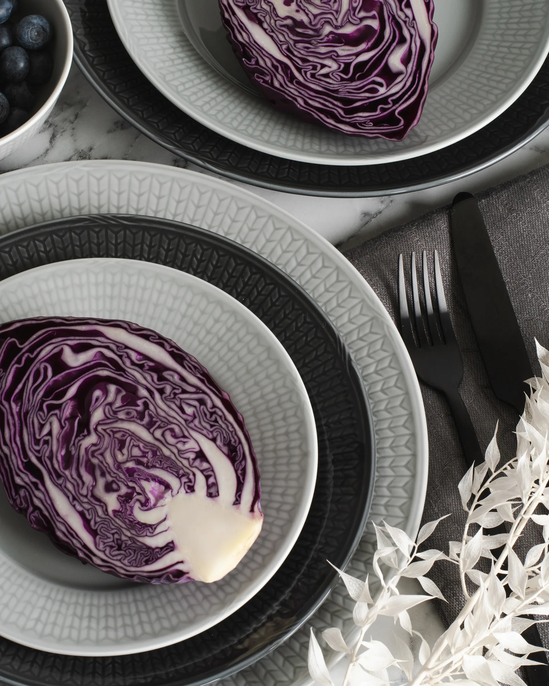 Talerz Swedish Grace Ø24 cm 6-pak Mgła (szary),  Rörstrand