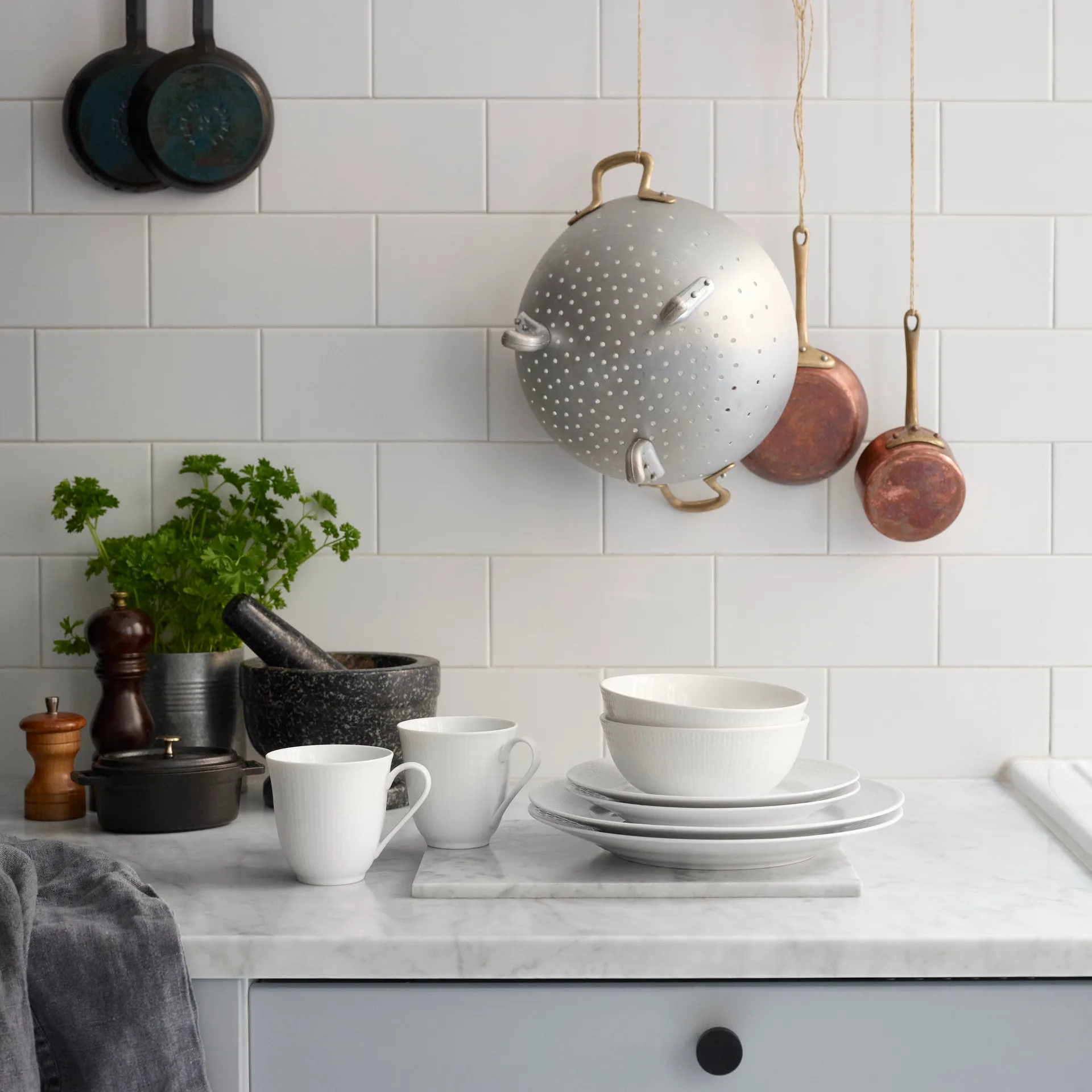 Talerze Swedish Grace 21 cm, 6 szt. snow (biały) Rörstrand