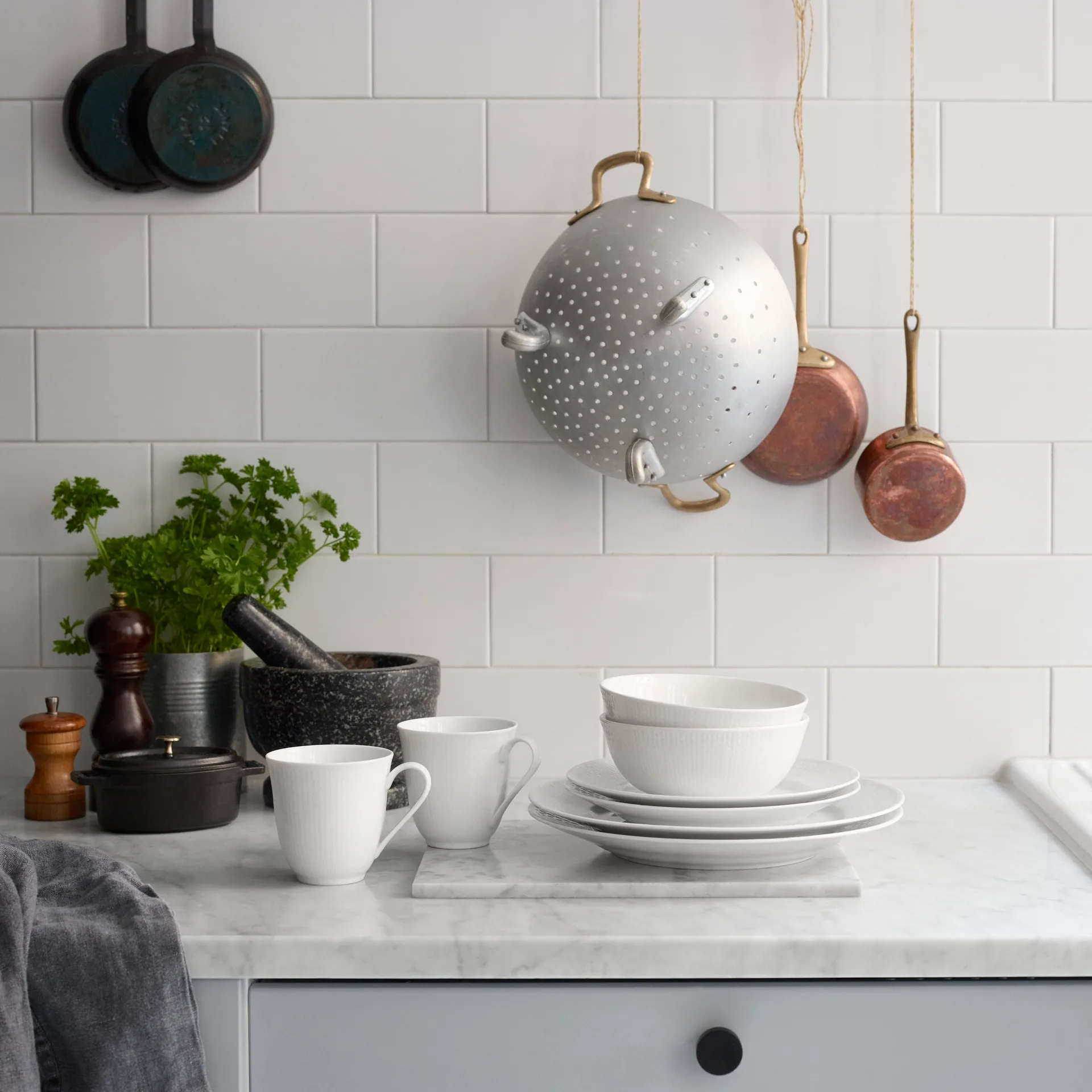 Talerze Swedish Grace 27 cm 6 szt.snow (biały),  Rörstrand