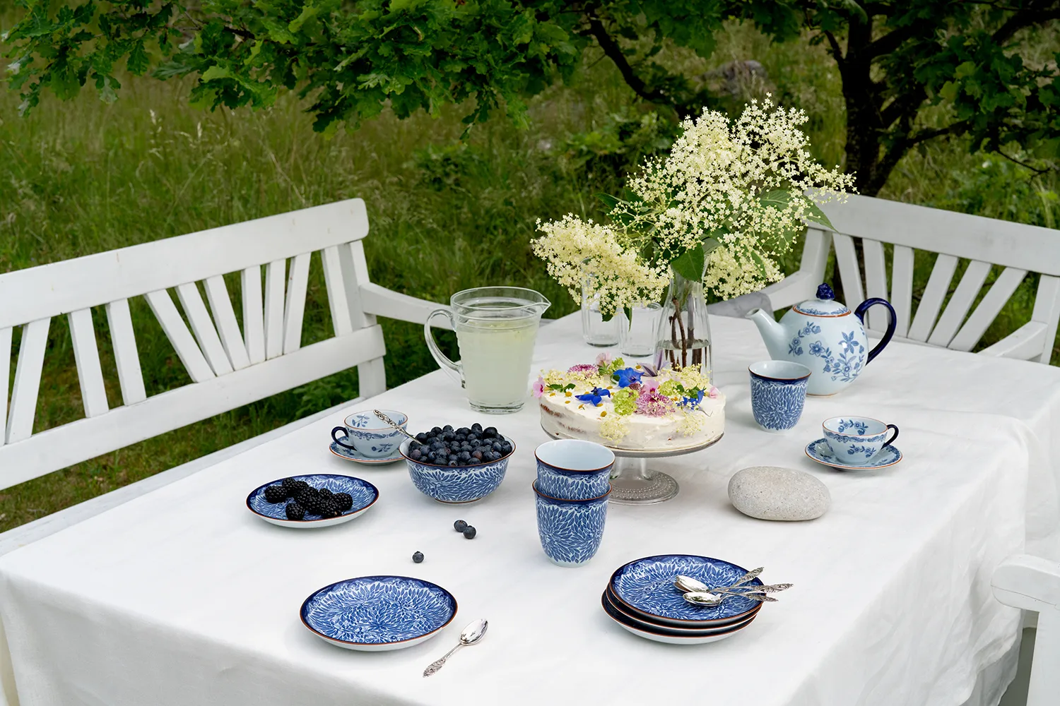 Talerzyk Ostindia Floris Ø16 cm, Niebieski Rörstrand