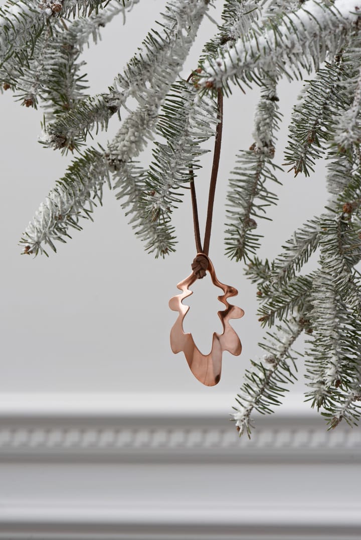 Forest tales Wisiorek świąteczny liść dębu 8,5 cm, Miedź Rosendahl
