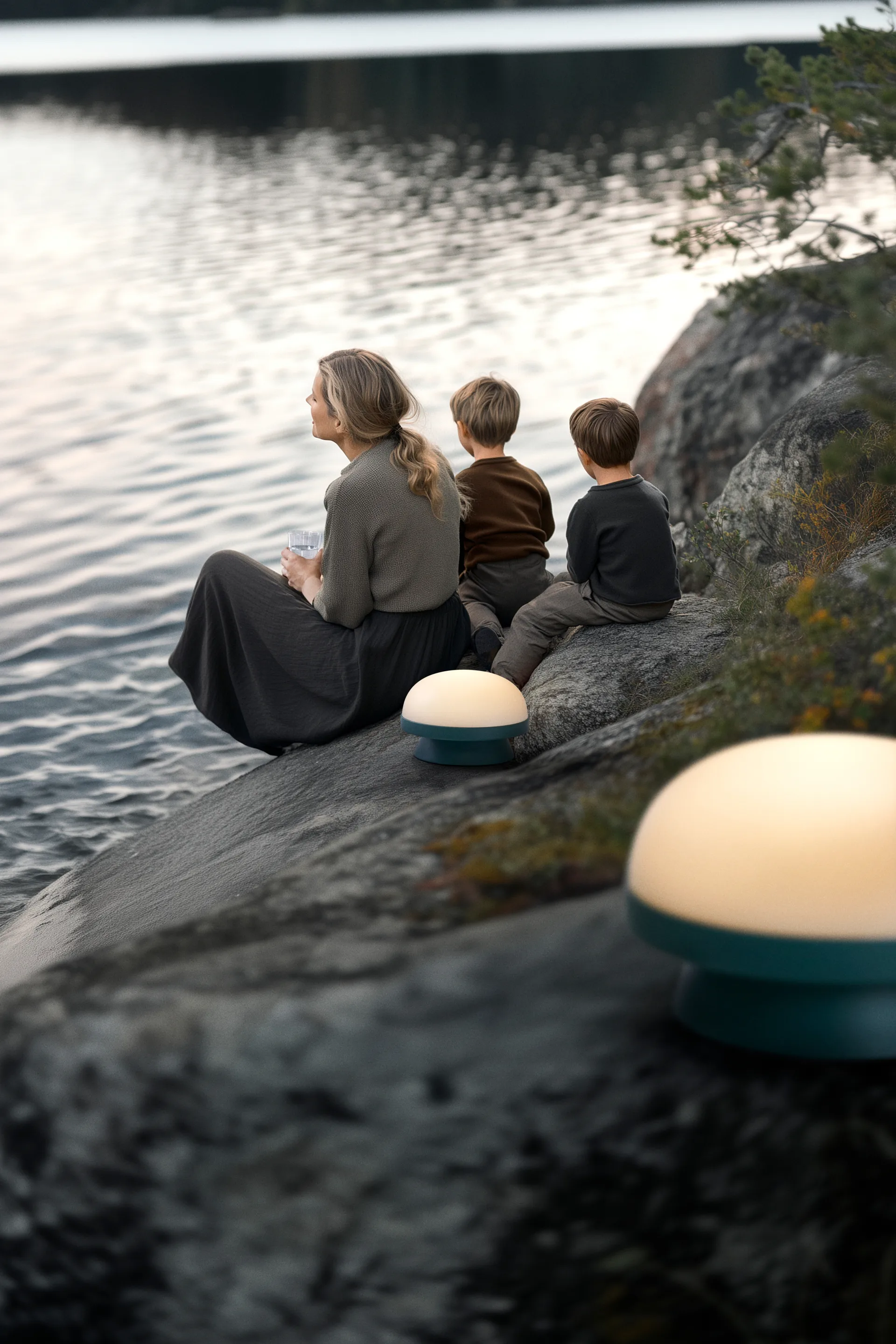 Lampa solarna Soft Spot Dots Ø21 cm, Forest green Rosendahl