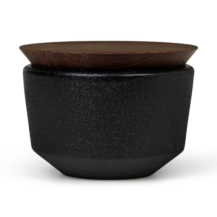 Surowe solniczka z pokrywką 150 ml - Czarny - Rosendahl