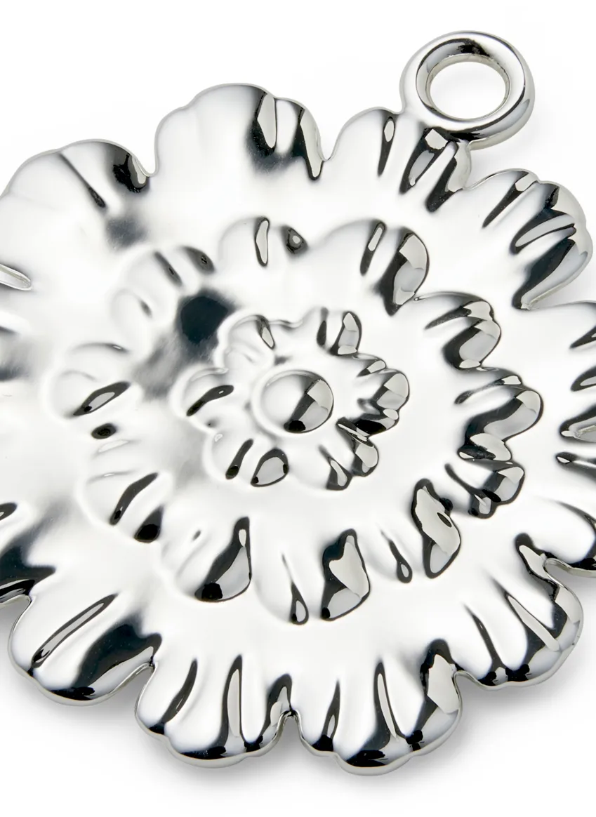 Zawieszka świąteczna Ball Flower 6,5 cm, Posrebrzana Rosendahl