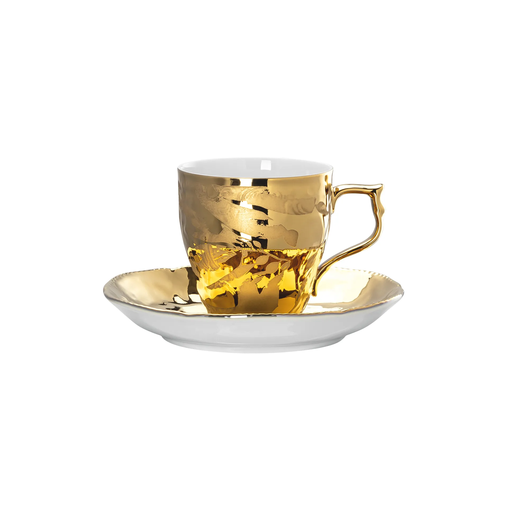  Filiżanka do espresso ze spodkiem Rosenthal Heritage Midas, Biało-złota Rosenthal