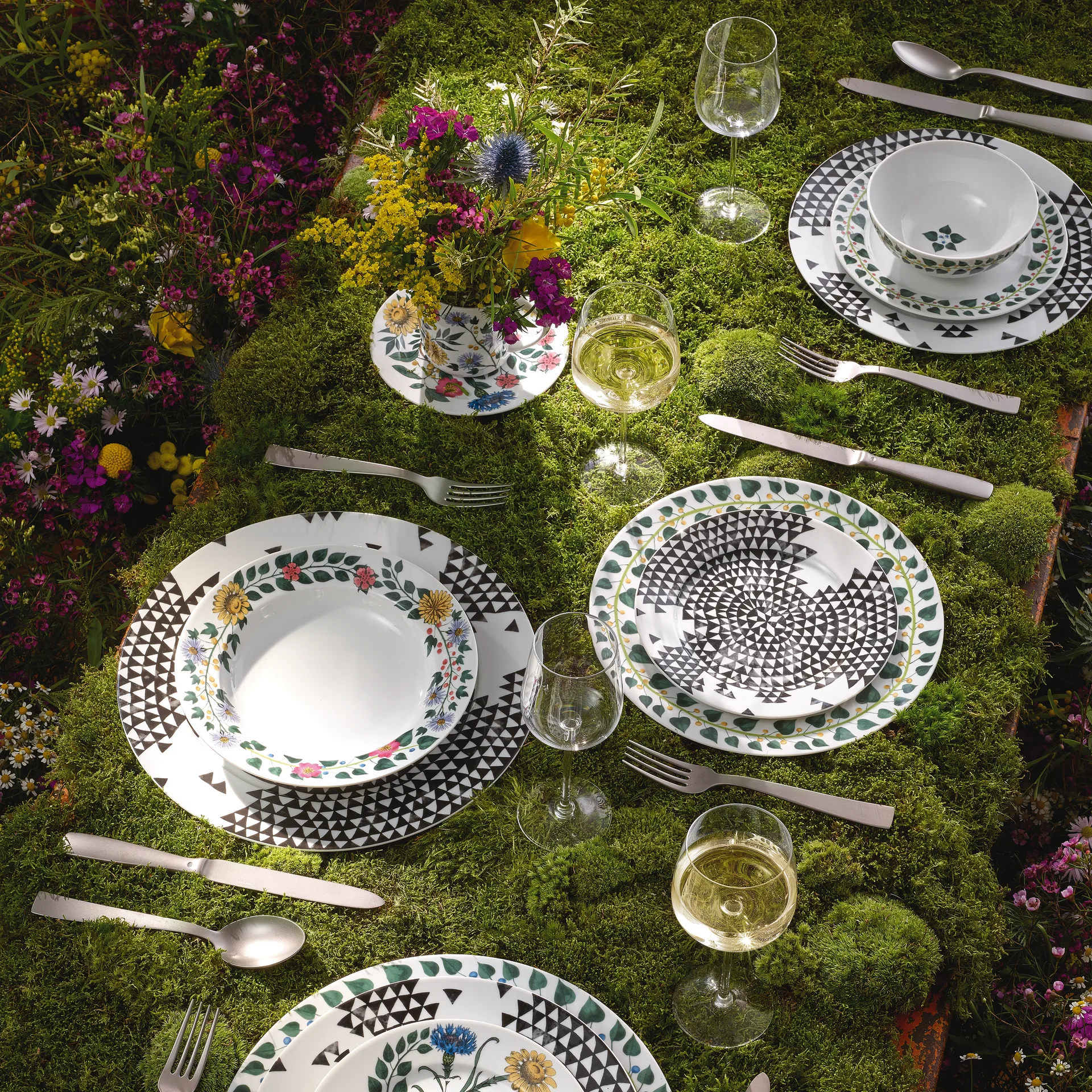 Magic Garden Foliage talerz 21 cm, Biało-zielony Rosenthal