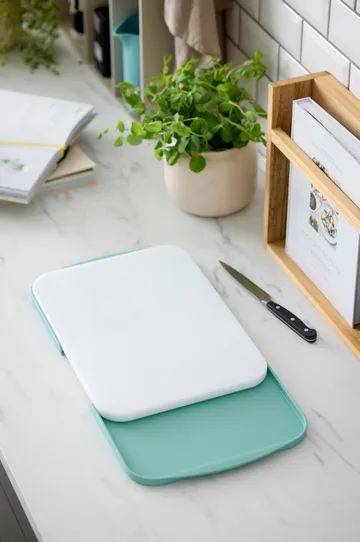 Deska do krojenia Separa z tackami - Nordic green, 39×26 cm - Rosti