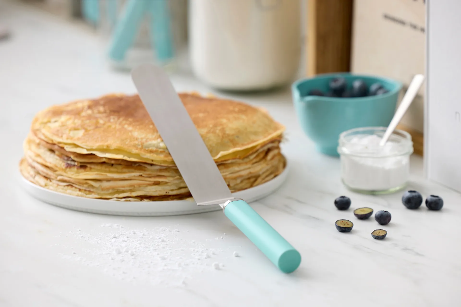 Emma nóż szpachlowy wąski stal 33 cm, Nordic green Rosti