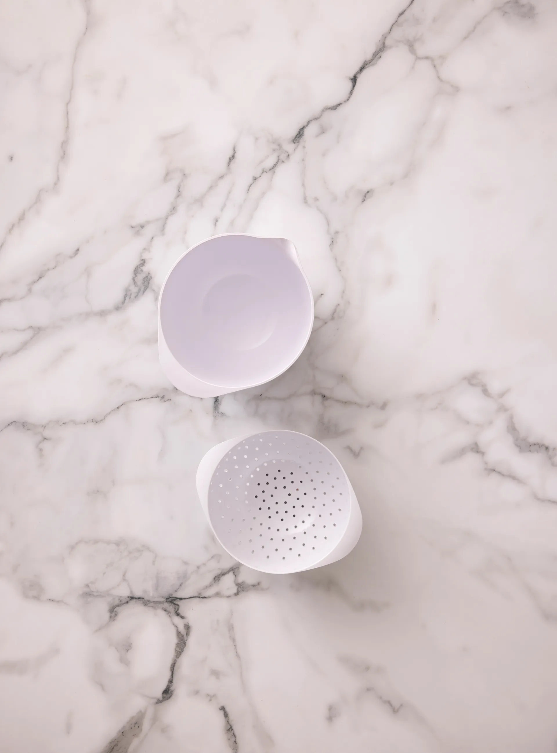 NEW miska Margrethe z durszlakiem, Biały, 1,5 litra Rosti