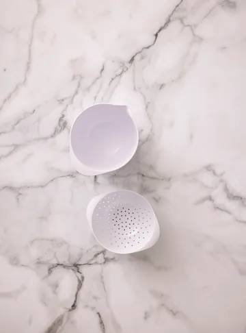 NEW miska Margrethe z durszlakiem - Biały, 1,5 litra - Rosti