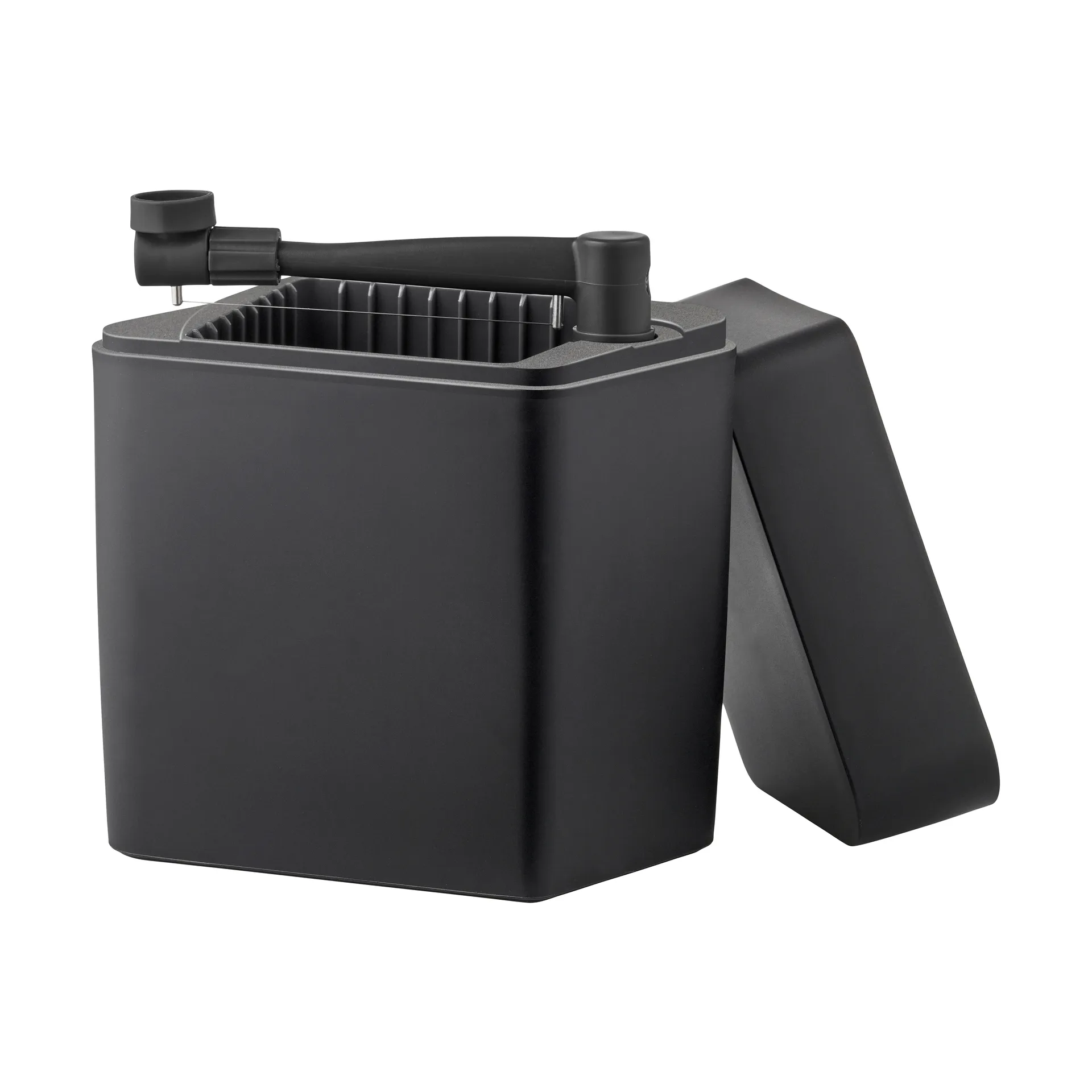 Pudełko na ser Classic z nożykiem do sera 16,5x10x19 cm, Czarne Rosti