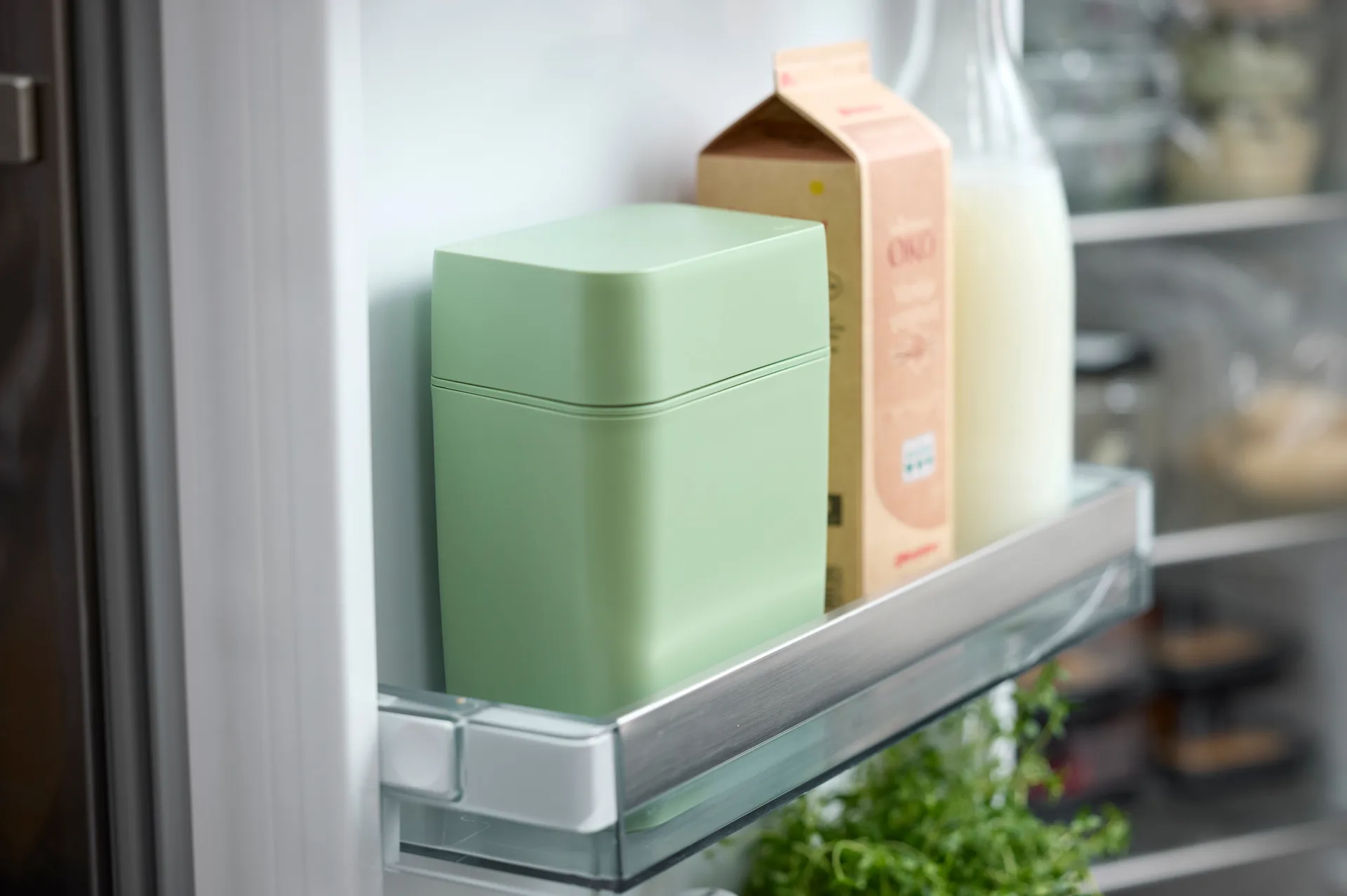 Pudełko na ser Classic z nożykiem do sera 16,5x10x19 cm, Misty green Rosti