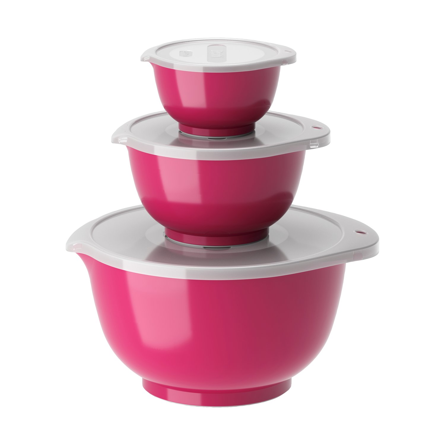 Rosti Zestaw misek Margrethe, 3 szt. Beetroot | Skandynawski Design | Miski do ciasta | Czerwony
