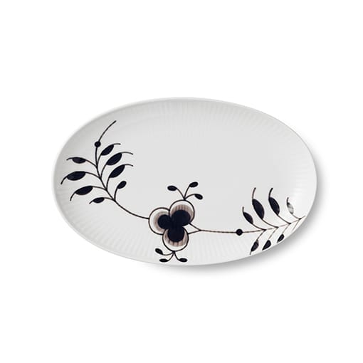 Black Fluted Mega ovalowy spodek - 23 cm - Royal Copenhagen