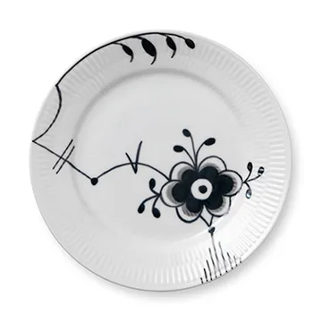Black Fluted Mega talerz 6 - Ø 19 cm - Royal Copenhagen