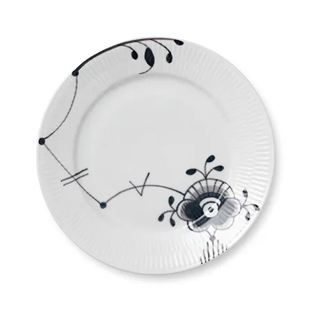 Black Fluted Mega talerz 6, Ø 22 cm Royal Copenhagen