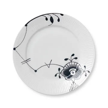 Black Fluted Mega talerz 6 - Ø 22 cm - Royal Copenhagen
