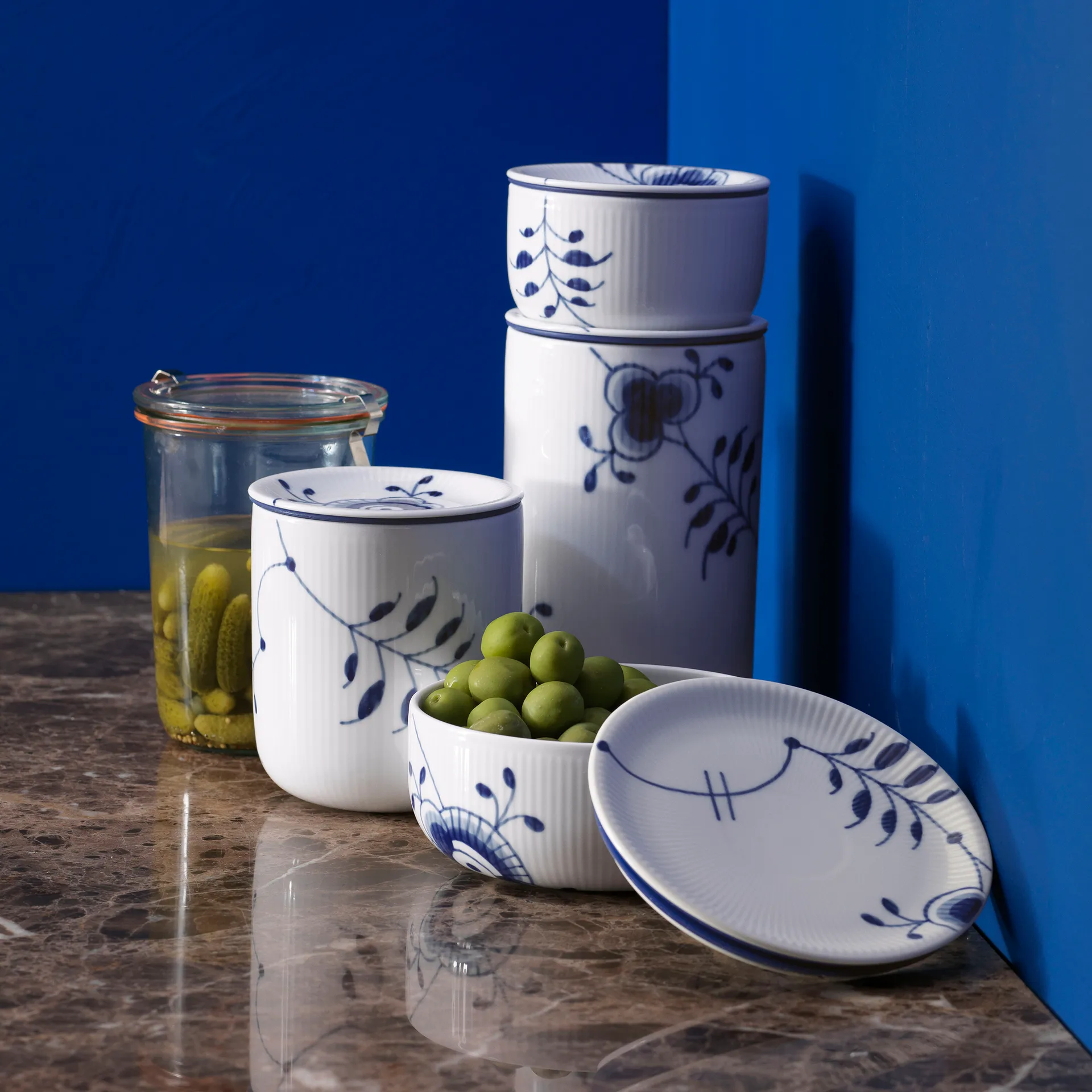 Blue Fluted Mega słoik do przechowywania, 330 ml Royal Copenhagen