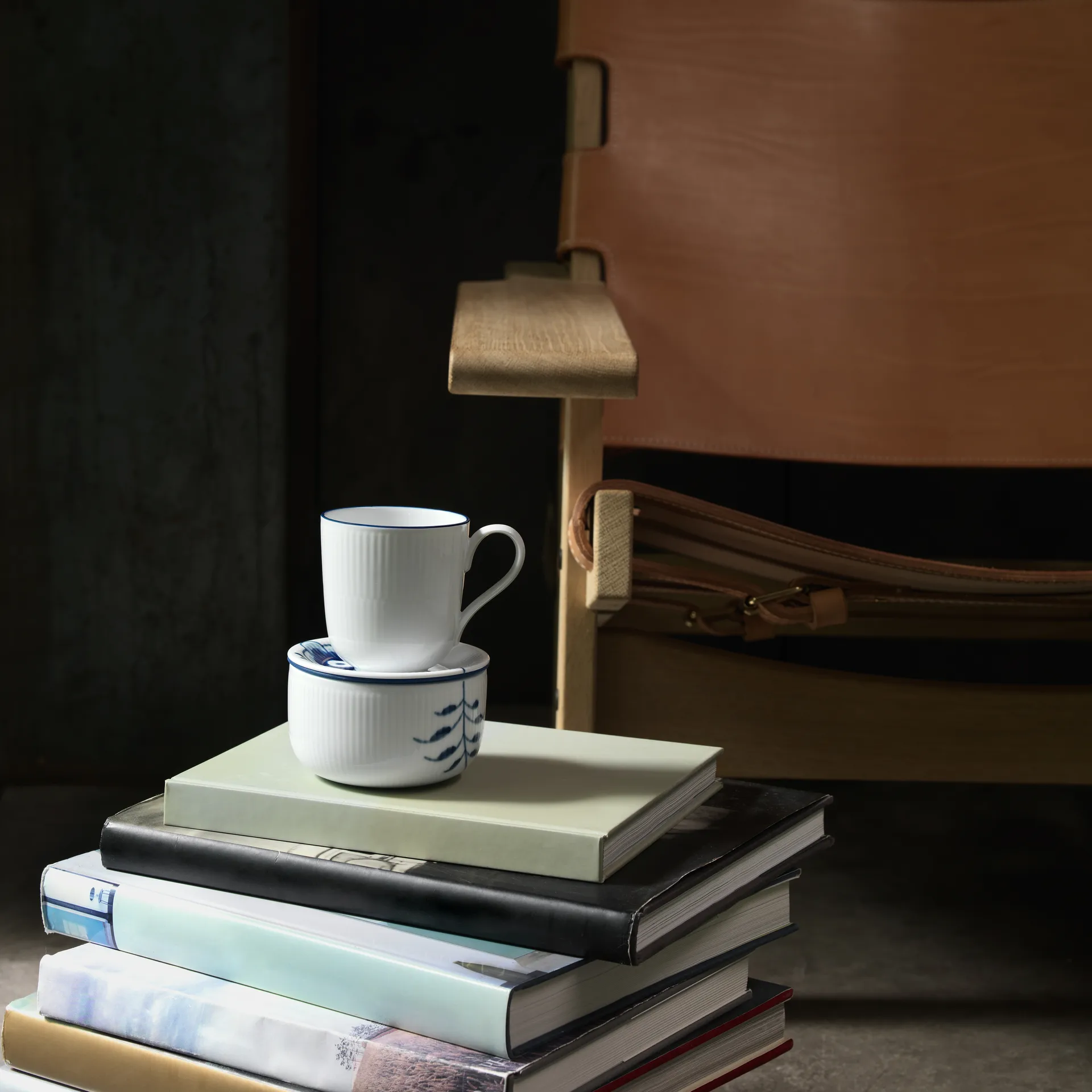 Blueline kubek 280 ml 2 szt, Biały-niebieski Royal Copenhagen